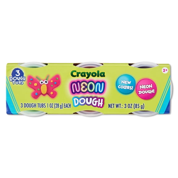 Crayola Silly Scents Neon Dough 3 Pack 1 oz