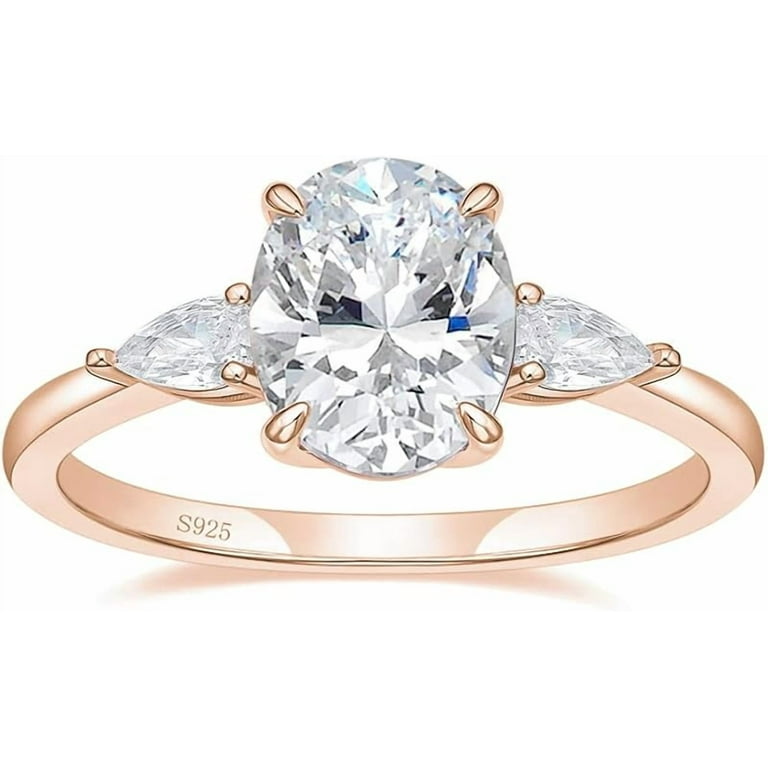 oval affordable cubic zirconia engagement rings