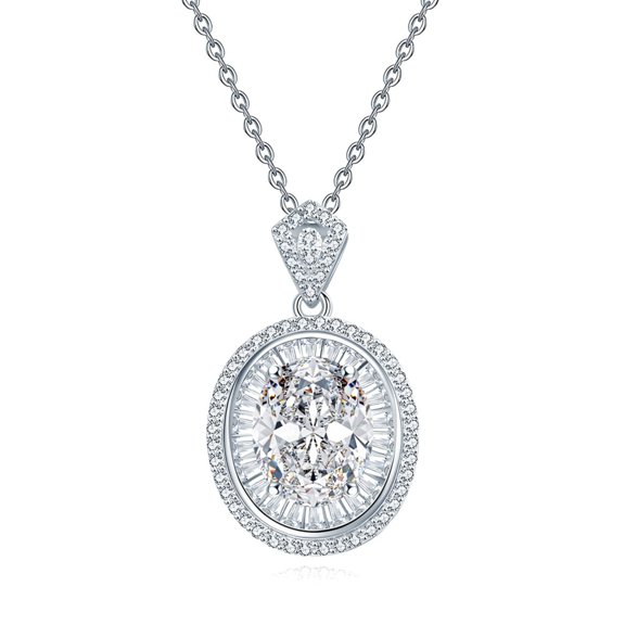 3CT Moissanite Necklace for Women D Color VVS1 Lab Created Diamond Necklace 925 Sterling Silver Chain Necklace Jewelry 40 5CM
