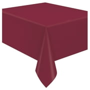 3 Count 54 IN x 108IN Burgundy Rectangular Plastic Table Covers by Way To Celebrate