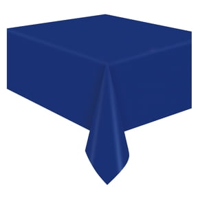 3 Count 54 IN x 108IN Navy Rectangular Plastic Table Covers by Way To Celebrate