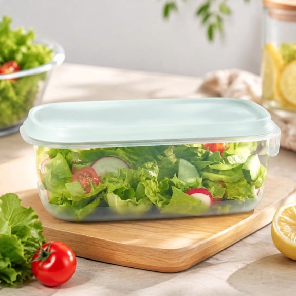 3CT Snap & Store Rectangle Food Storage Containers, 32 fl oz BPAFree Stackable Containers for Kitchen Meal Prep Storage