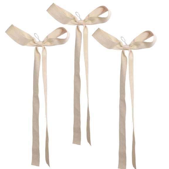 My Texas House White Decorative Christmas Bows, 17", 3 Count