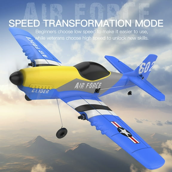 3Channel P51 Remote Control 2.4Ghz 6Axis Stabilizer Airplane Toy With 2Batteries