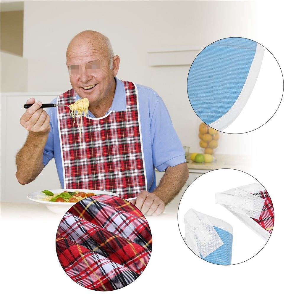 4 Pack Adult Bibs For Eating With Crumb Catcher Washable And Reusable Clothing Protectors For Elderly Women - View #11
