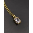 thumbnail image 1 of 3Ct Emerald Cut Lab Created Diamond Beautiful Solitaire Pendant 14K Yellow Gold Plated 18", 1 of 1