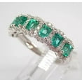 thumbnail image 1 of 3Ct Emerald Cut Lab-Created Emerald Wedding Eternity Band 14K White Gold Finish, 1 of 2