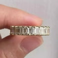 thumbnail image 1 of 3Ct Emerald Cut Simulated Diamond Women's Wedding Full Eternity Band Ring 14K Yellow Gold Plated Silver, 1 of 5