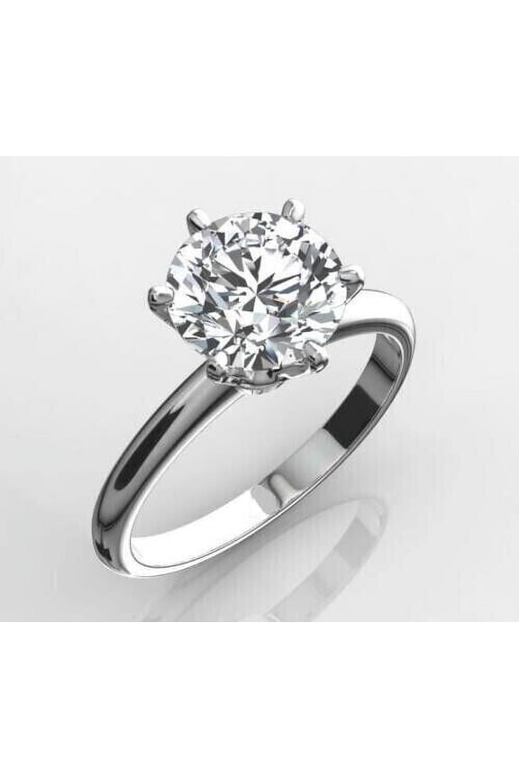 3Ct Lab Created Diamond Round Cut Beauty Wedding Ring 14k White Gold Plated