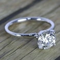 thumbnail image 1 of 3Ct Lab Created Diamond Round Cut Engagement Ring 14K White Gold Plated, 1 of 3