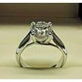 thumbnail image 1 of 3Ct Lab Created Diamond Round Cut Solitaire Engagement Ring 14K White Gold Plated, 1 of 5
