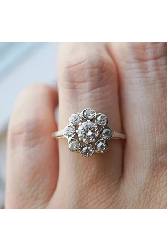 3Ct Oval Cut Simulated Fire Opal Halo Women Wedding Ring 14K Yellow Gold Plated