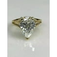 thumbnail image 1 of 3Ct Pear Cut Lab Created Diamond Solitaire Engagement Ring 14K Yellow Gold Plated, 1 of 4
