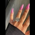 thumbnail image 1 of 3Ct Radiant Lab-Created Diamond Solitaire Engagement Ring 14K White Gold Plated, 1 of 2