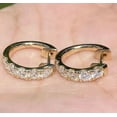 thumbnail image 1 of 3Ct Round Cut Lab Created Diamond Huggie Hoop Earrings 14K Yellow Gold Finish, 1 of 4