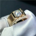 thumbnail image 1 of 3Ct Round Cut Lab-Created Diamond Men's Wedding Band Ring 14k Yellow Gold Plated Silver, 1 of 5