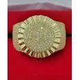 thumbnail image 1 of 3Ct Round Cut Moissanite Men's Pinky Engagement Ring 14k Yellow Gold Plated, 1 of 4