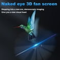 thumbnail image 1 of 3D 1080P LED Holographic Fan Hologram Fan Projector Light High Brightness RGB Sign Bar with Remote, Adjustable Brightness & Angle, 1 of 20