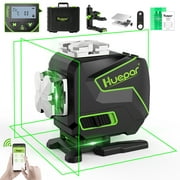 3D 12 Lines Cross Line Laser Level, 200Ft Green Beam 3 x 360  Self-Leveling Tiling Floor Laser Level Tool with LCD Screen, Bluetooth and Magnetic Bracket