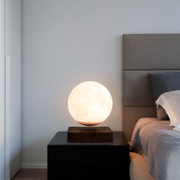 3D 3W Printing Magnetic Levitating Floating Moon Lamp Night Light Room Table Decor