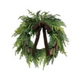 thumbnail image 1 of 3D 50Cm Artificial Eucalyptus Wreath With Berries Pine Cones Handmade Greenery For Front Door Indoor Outdoor Home Wall Window Festival Wedding Decor, 1 of 7