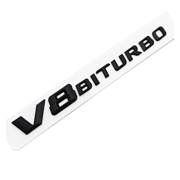 3D ABS Car Sticker V8 BITURBO Logo Side Badge Emblem Decal