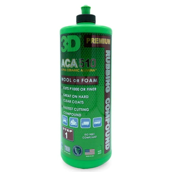 3D - ACA 510 Premium Rubbing Compound | Silicone Free 32 oz