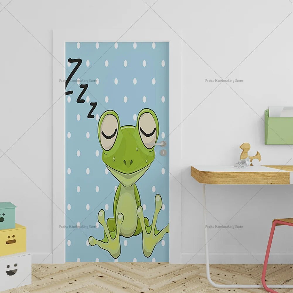 3D Abstract Art Door Decal Cartoon Decorative Sticker Wallpaper Vinyl