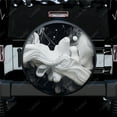 3D Abstract Black And White Polyester Universal Spare Wheel Tire Cover