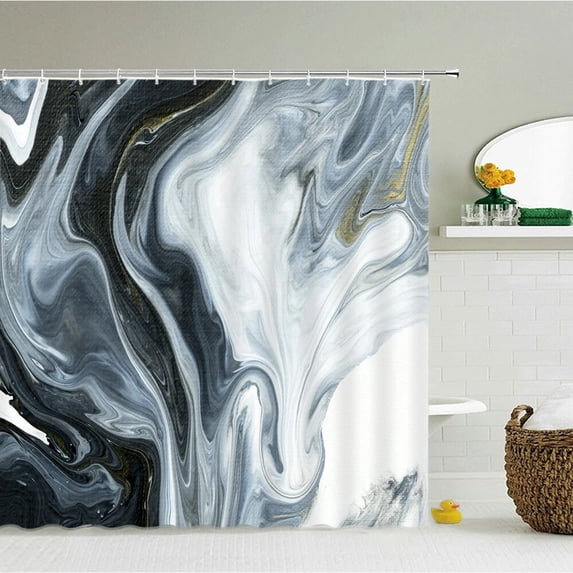 3D Abstract Geometry Printed Bath Curtains Waterproof Polyester Fabric Modern Personality Shower Curtains Bathroom With