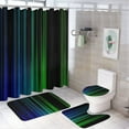thumbnail image 1 of 3D Abstract Lines 4 Piece Shower Curtain Sets, Non-Slip Rugs, Toilet Lid Cover And Bath Mat, for Bathroom Decor Set, 72" X 72", 1 of 7