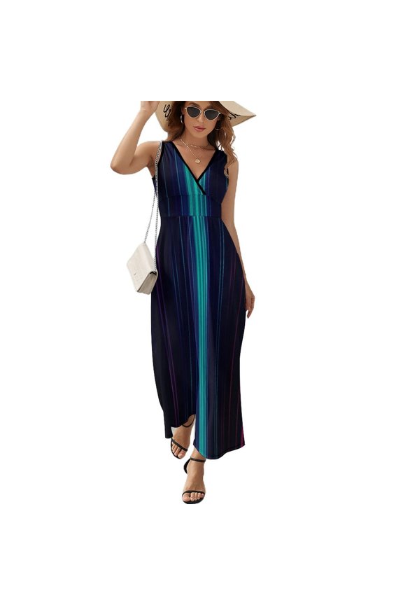 3D Abstract Lines Art Sleeveless Dress Women's Summer Suit Dresses for Women 2025 Luxury Party Dress