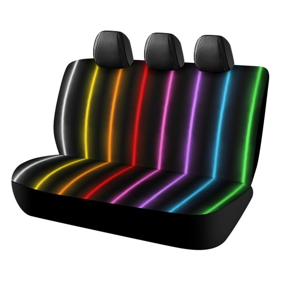 3D Abstract Lines Car Accessories Bench Seat Covers for Cars Print Car Seat Protector Cover for Rear Universal Fit