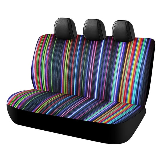 3D Abstract Lines Car Accessories Bench Seat Covers for Cars Print Car Seat Protector Cover for Rear Universal Fit