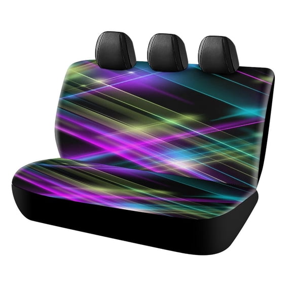 3D Abstract Lines Car Rear Seat Cover Accessories Universal Fit Car Seat Covers Durable