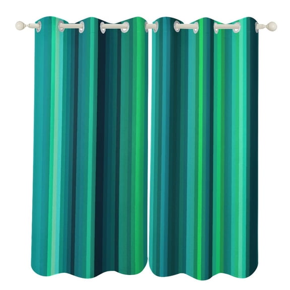 3D Abstract Lines Curtains Aesthetic Envrionmental Friendly Picture, Living Room Bedroom Window Drapes 2 Panel Set