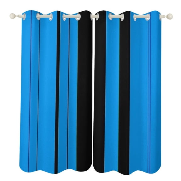 3D Abstract Lines Curtains Aesthetic Envrionmental Friendly Picture, Living Room Bedroom Window Drapes 2 Panel Set