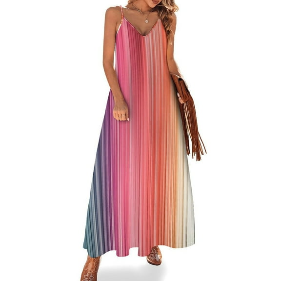3D Abstract Lines Design Sleeveless Dress Woman Fashion Long Dresses Women's Summer Suit Dress 2025