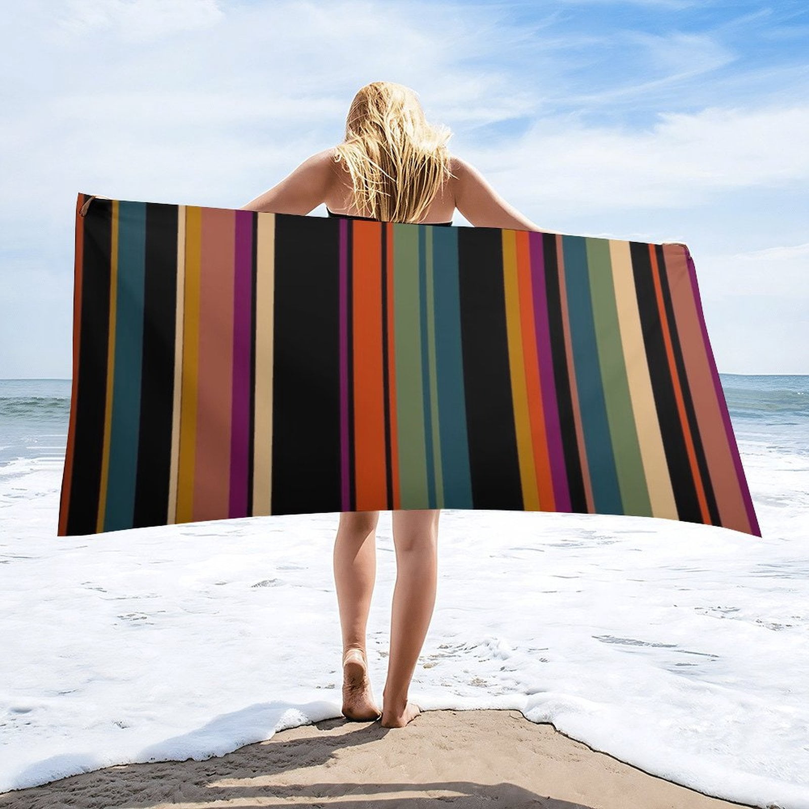 Summer Coastal Beach Towel XL