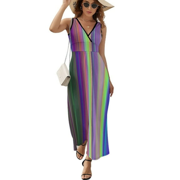 3D Abstract Lines Pattern Design Sleeveless Dress Summer Clothes for Women Women's Clothing 2025