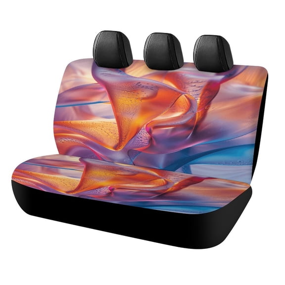 3D Abstract Lines Print Car Accessories Car Rear Seat Covers Fashion Auto Back Seat Protector Decoration Universal Auto Interior