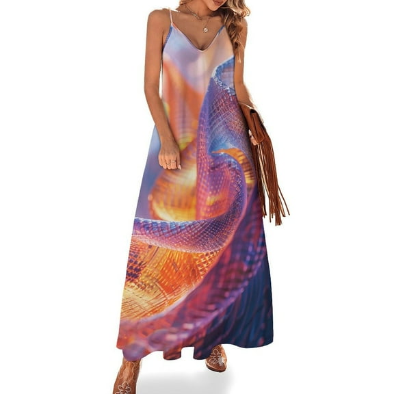 3D Abstract Lines Sleeveless Dress Woman Fashion Long Dresses Women's Summer Suit Dress Summer 2025 Women