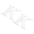 thumbnail image 1 of 3D Acrylic Alphabet Mirror Wall Stickers Letter K Self-Adhesive Art Sticker Decal Silver 2Pcs, 1 of 5