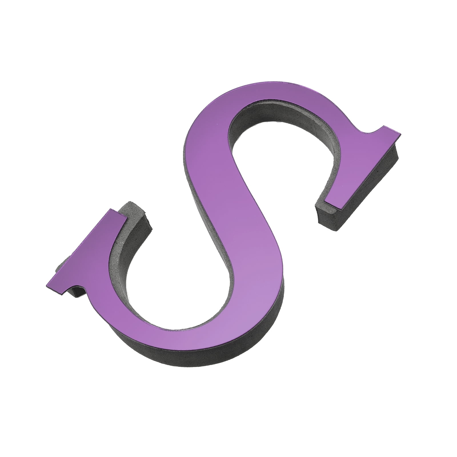 3D Acrylic Alphabet Mirror Wall Stickers Letter S Self-Adhesive Home ...
