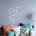thumbnail image 1 of 3D Acrylic Circle Mirror Set of 24 pcs DIY Wall Stickers Silver Removable Art Wall Stickers for Home Decor, 1 of 5