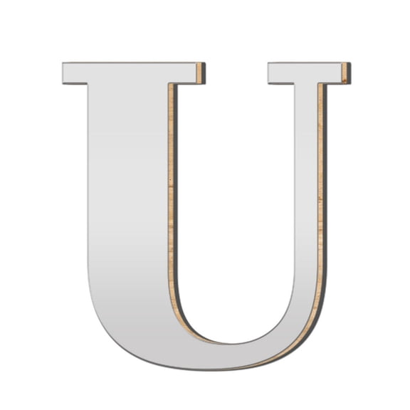 3D Acrylic Large Letter Wall Stickers Self Adhesive Acrylic Wood Board Durable for DIY Home Decoration Flat Smooth Surfaces