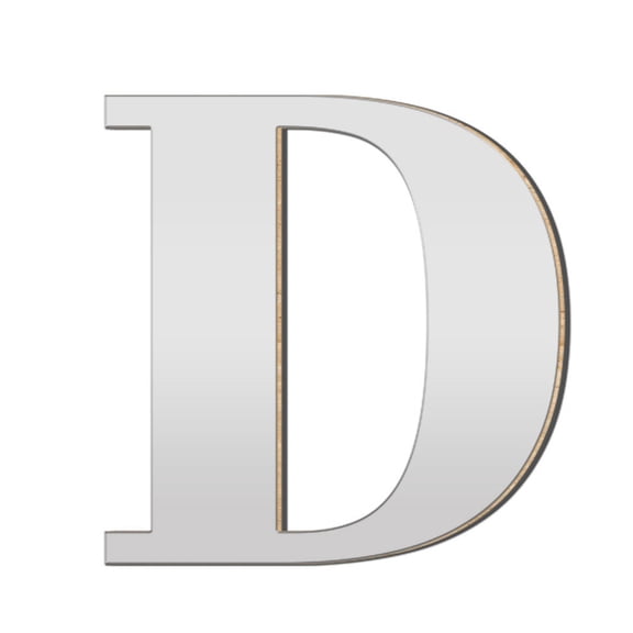 3D Acrylic Large Letter Wall Stickers Self Adhesive Acrylic Wood Board Durable for DIY Home Decoration Flat Smooth Surfaces