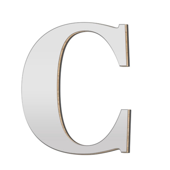 3D Acrylic Large Letter Wall Stickers Self Adhesive Acrylic Wood Board Durable for DIY Home Decoration Flat Smooth Surfaces