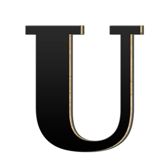 3D Acrylic Large Letter Wall Stickers Self Adhesive Acrylic Wood Board Durable for DIY Home Decoration Flat Smooth Surfaces