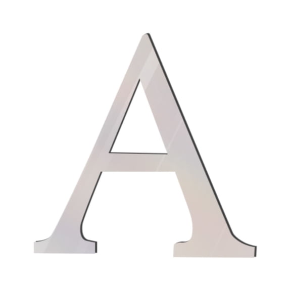 3D Acrylic Mirror Alphabet Wall Stickers - Self-Adhesive Letter Decals for Home, Bedroom, Living Room, and DIY Wall Art Decoration - Wall Decor & Craft Supplies, A, 3.15 Inch